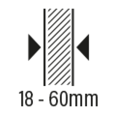 18-60 mm Panel Kalınlık - Panel Thickness