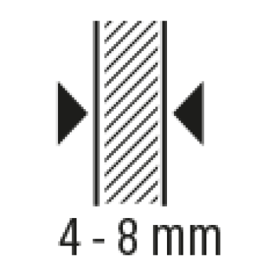 4-8 mm Panel Kalınlık - Panel Thickness