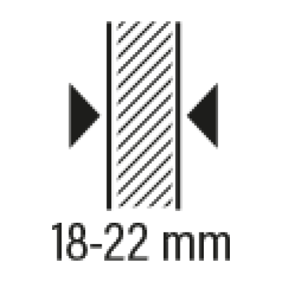 18-22 mm Panel Kalınlık - Panel Thickness