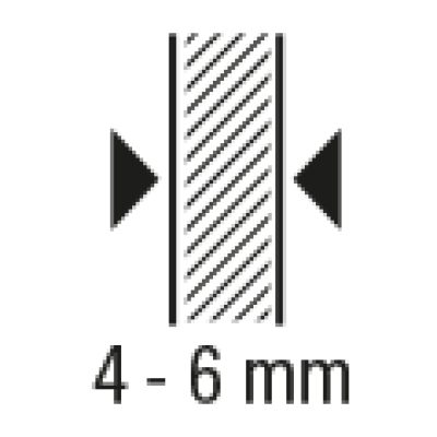 4-6 mm Panel Kalınlık - Panel Thickness