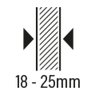18-25 mm Panel Kalınlık - Panel Thickness